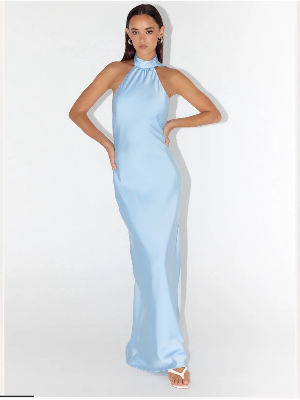 Peppermayo Keena Scarf Maxi Dress - Blue Maxi Dress- Size 4 - Picture 4 of 4